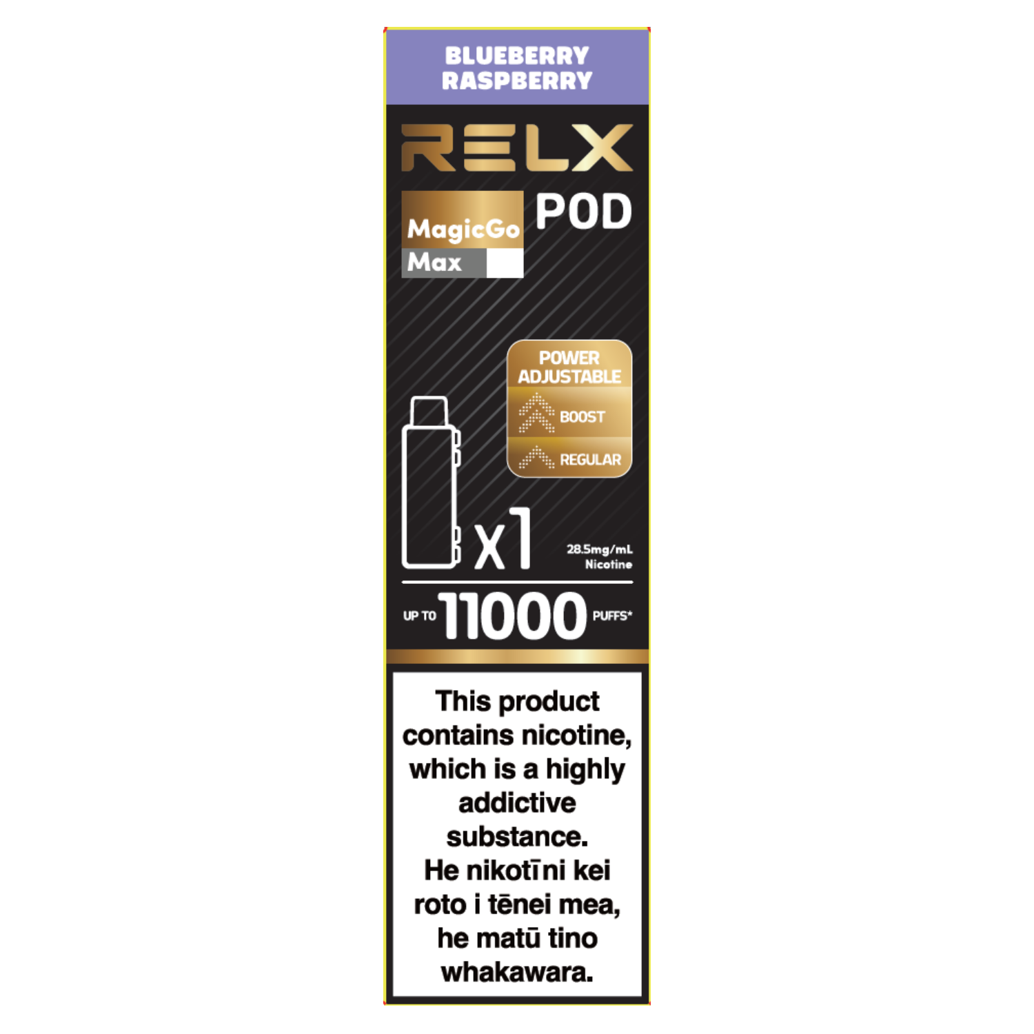 RELX MagicGo Max Pod 13ml: Blueberry Raspberry - 28.5mg/mL
