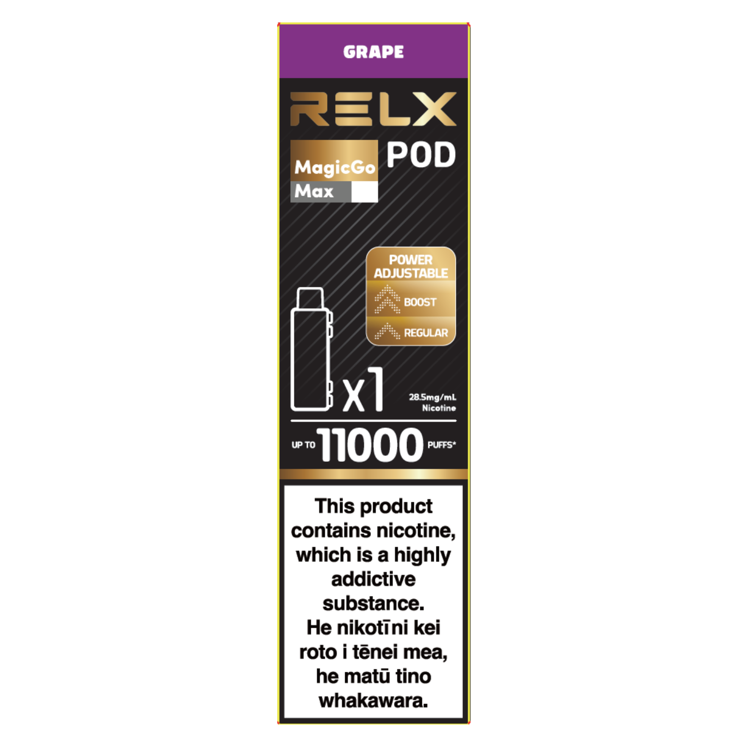 RELX MagicGo Max Pod 13ml: Grape - 28.5mg/mL