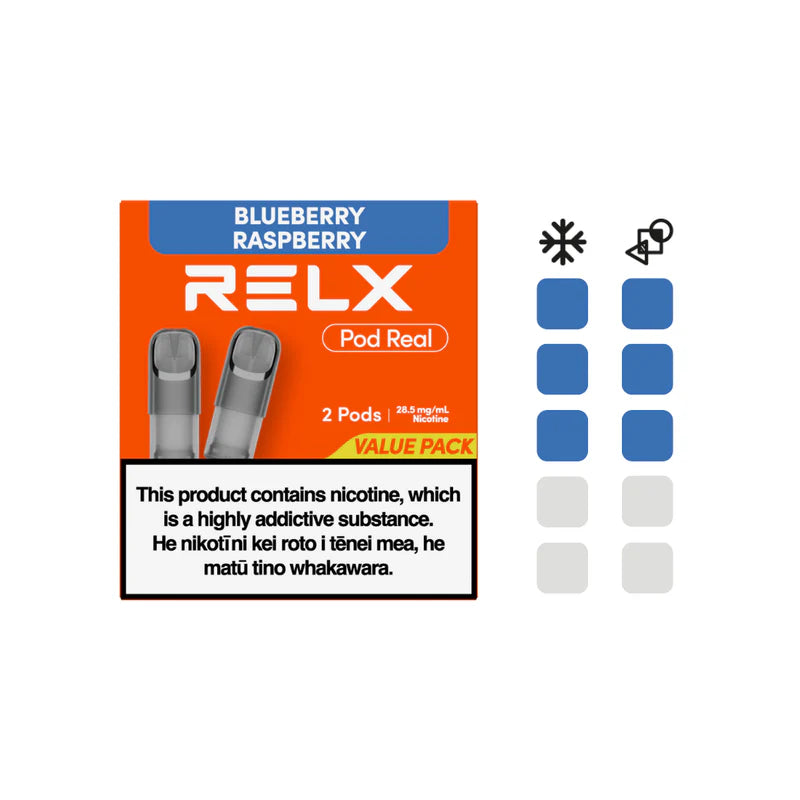 RELX Pod Real Pods 2 Pack: Blueberry Raspberry 28.5mg/mL