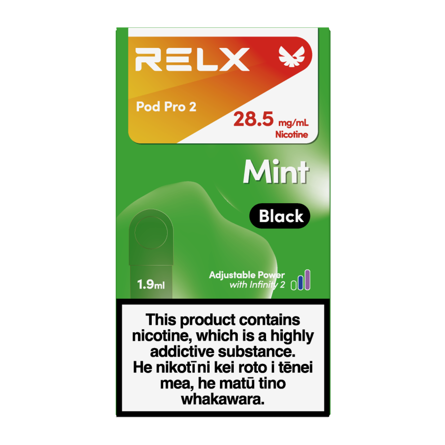 RELX Infinity2 Pod: Peppermint (Mint Black) 28.5mg/mL