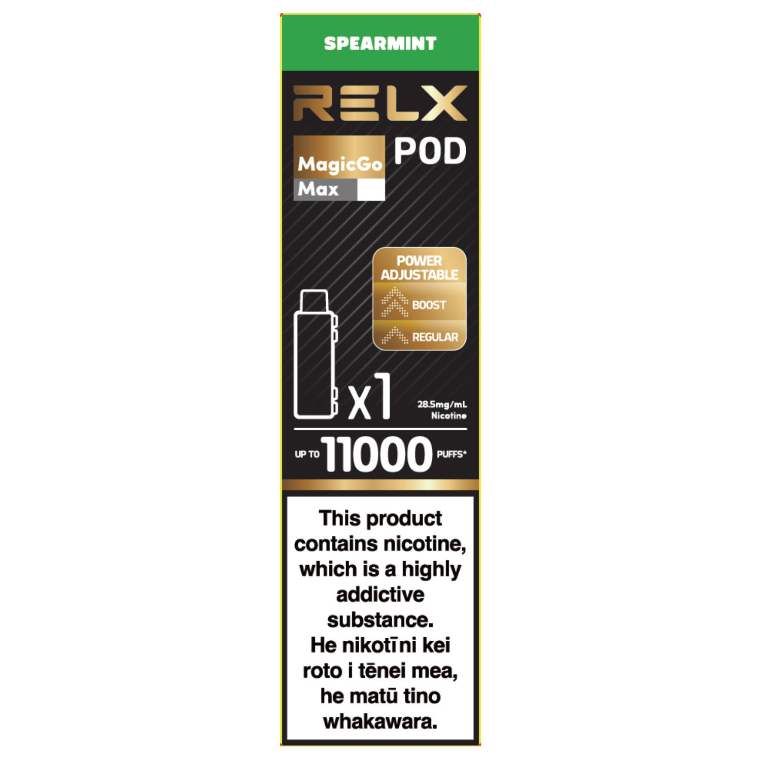 RELX MagicGo Max Pod 13ml: Spearmint - 28.5mg/mL